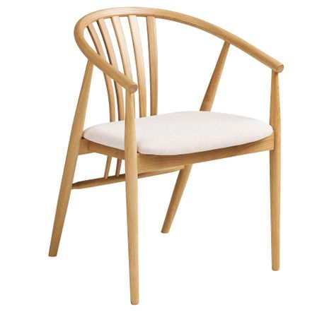Fauteuil en bois et tissu AGUSTIN