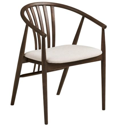 Fauteuil en bois et tissu AGUSTIN