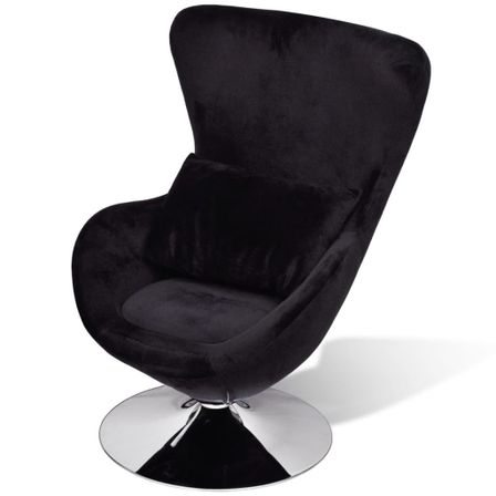 Fauteuil en forme d’œuf Noir