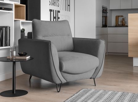Fauteuil en velours ZURIK – Confort et style intemporel