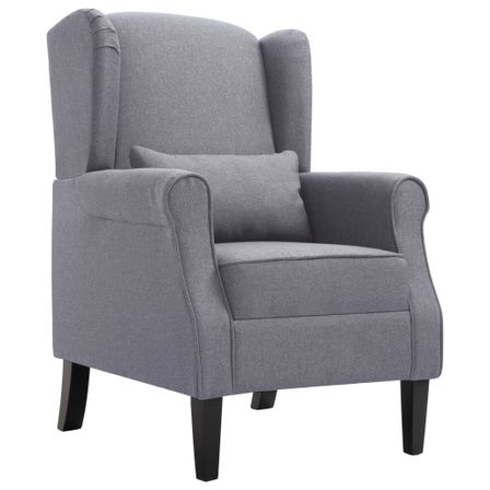 Fauteuil Gris foncé Tissu Kiza