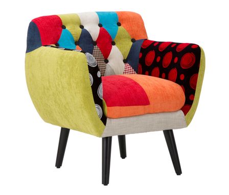 Fauteuil Imperial patchwork design contemporain bois