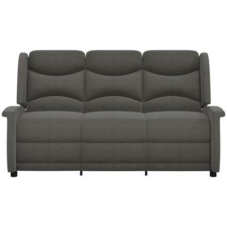Fauteuil inclinable à 3 places Gris foncé Tissu microfibre 2