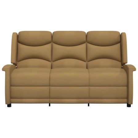 Fauteuil inclinable à 3 places Taupe Tissu microfibre
