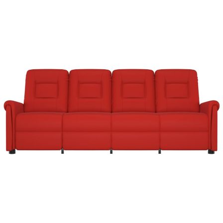 Fauteuil inclinable à 4 places Rouge bordeaux Similicuir