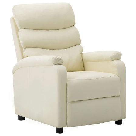 Fauteuil inclinable Crème Similicuir 3