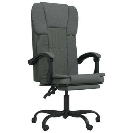 Fauteuil inclinable de bureau Gris foncé Tissu
