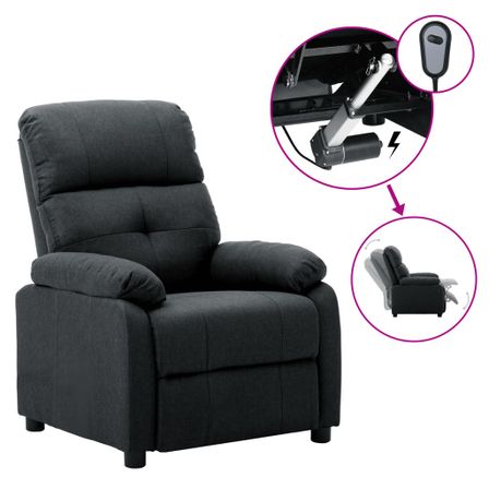 Fauteuil inclinable électrique Gris foncé Tissu 3