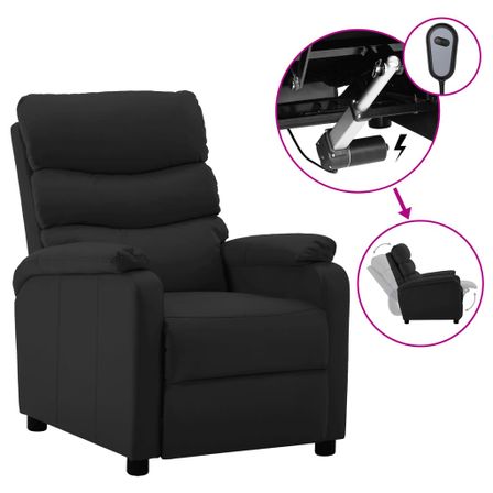 Fauteuil inclinable électrique Noir Similicuir 4