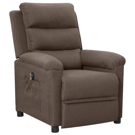 Fauteuil inclinable électrique Taupe Tissu 5
