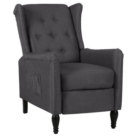 Fauteuil inclinable Gris foncé Tissu 19