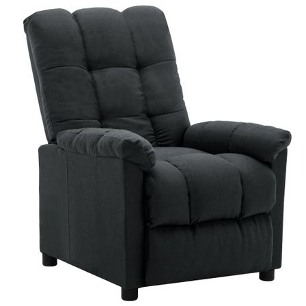 Fauteuil inclinable Gris foncé Tissu Pako