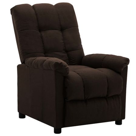 Fauteuil inclinable Marron foncé Tissu Pako