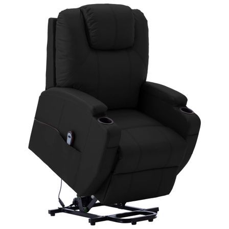 Fauteuil inclinable Noir Similicuir 5