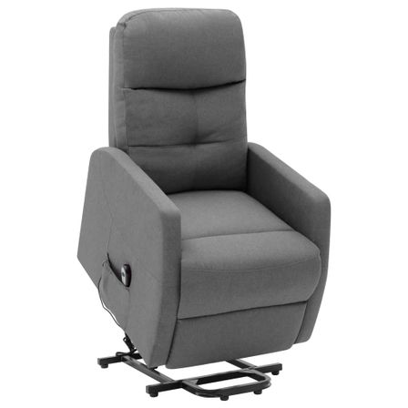 Fauteuil inclinable sur pied Gris clair Tissu