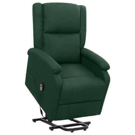 Fauteuil inclinable Vert foncé Tissu 26