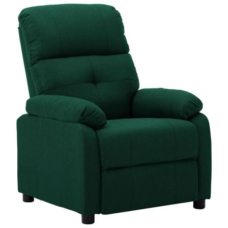 Fauteuil inclinable Vert foncé Tissu 22