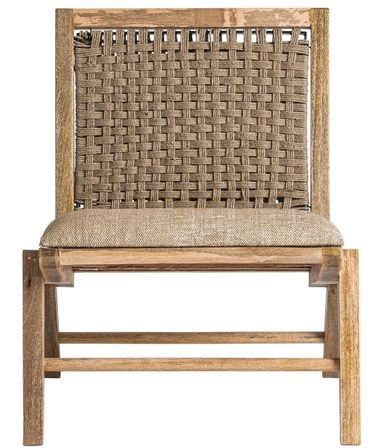 Fauteuil jute et manguier massif clair Coleen