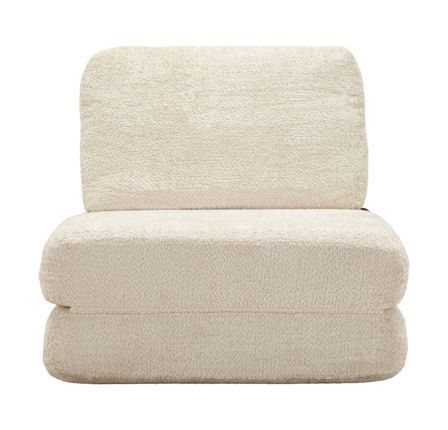 Fauteuil lit Faster blanc design minimaliste velours