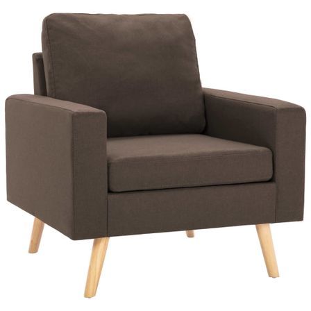 Fauteuil Marron Tissu Louva