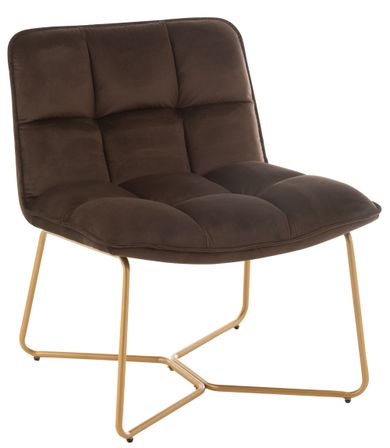 Fauteuil métal marron foncé Fauva