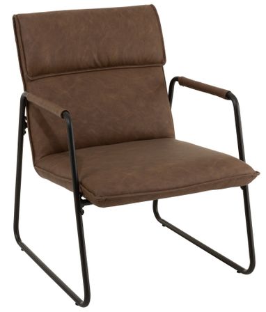 Fauteuil métal marron Herman