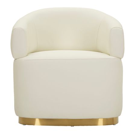 Fauteuil Minsk Plus doré design moderne incurvé