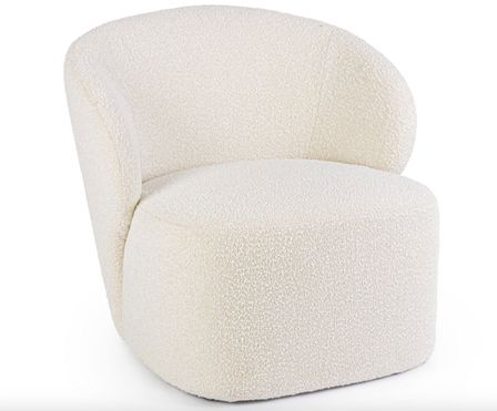 Fauteuil moderne BABILA – Tissu effet bouclé