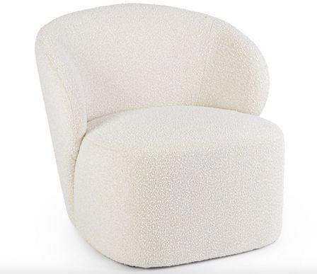Fauteuil moderne BABILA – Tissu effet bouclé
