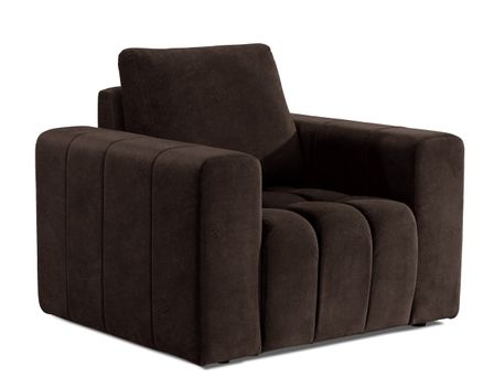 Fauteuil moderne capitonné LARKO tissu