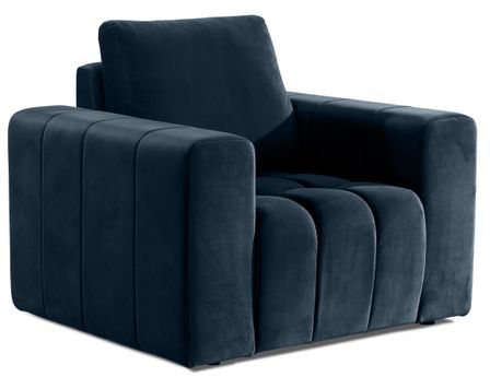 Fauteuil moderne capitonné LARKO velours
