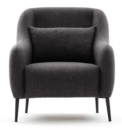 Fauteuil moderne tissu anthracite VALIKO