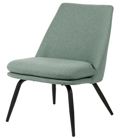 Fauteuil Mory - Confort moderne en tissu avec pieds métal noir