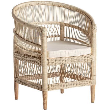 Fauteuil naturel en rotin SORA