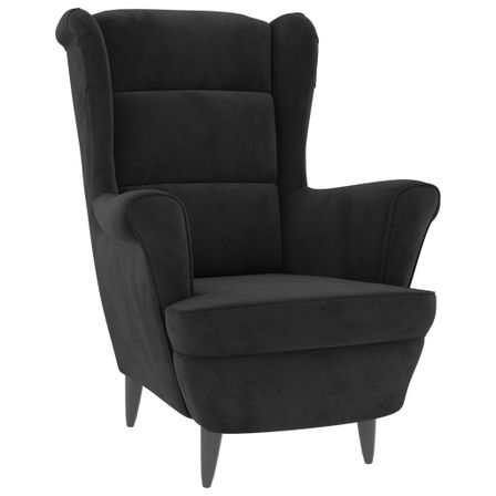 Fauteuil Noir Velours 3