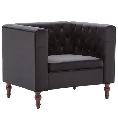 Fauteuil Noir Velours 4