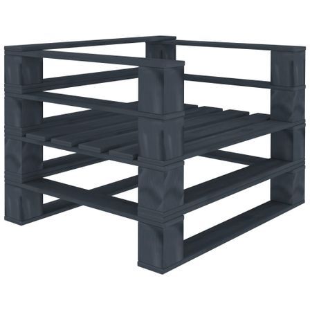 Fauteuil palette de jardin Bois Gris