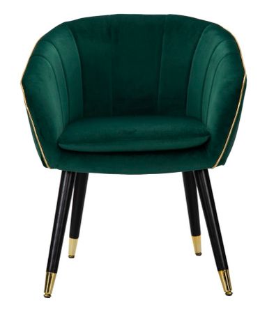 Fauteuil paris vert/or cm 62x58x78