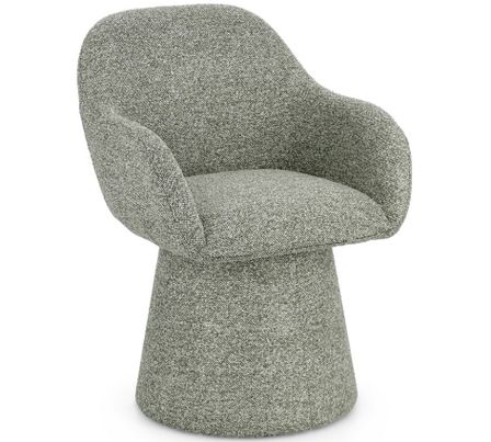 Fauteuil pivotant ANTARA – tissu bouclé