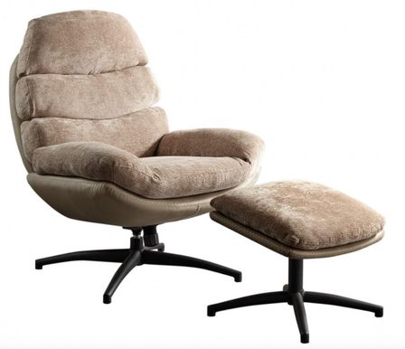 Fauteuil pivotant avec repose pieds bi matière Kidoza