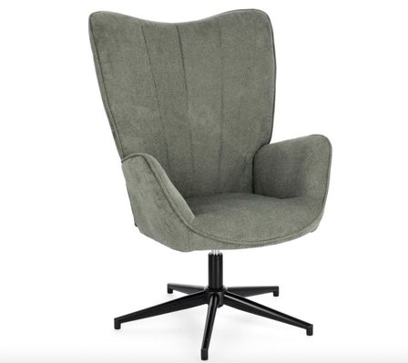 Fauteuil pivotant INAS – Similicuir & pieds acier noir