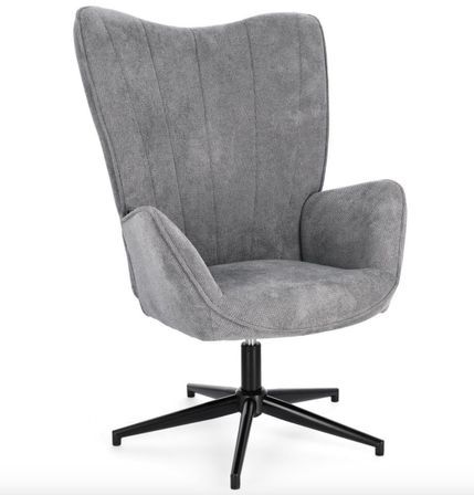 Fauteuil pivotant INAS – Similicuir & pieds acier noir