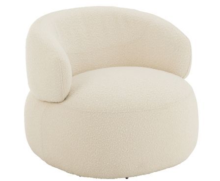 Fauteuil pivotant rond KALO – Design cocooning et confort enveloppant