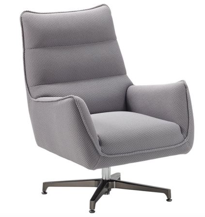 Fauteuil pivotant tissu maille 3D Milan