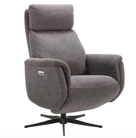Fauteuil relax électrique 2 moteurs en tissu Kazere