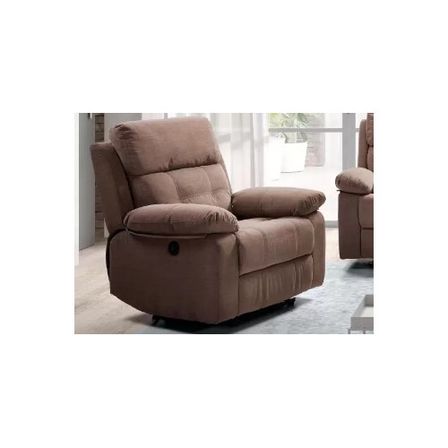 Fauteuil relax électrique microfibre marron Doka