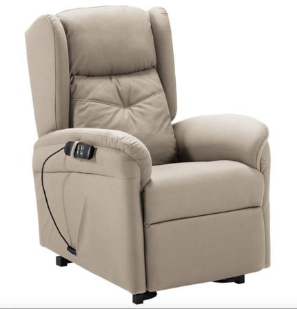 Fauteuil relevable de relaxation électrique 2 moteurs tissu Karola