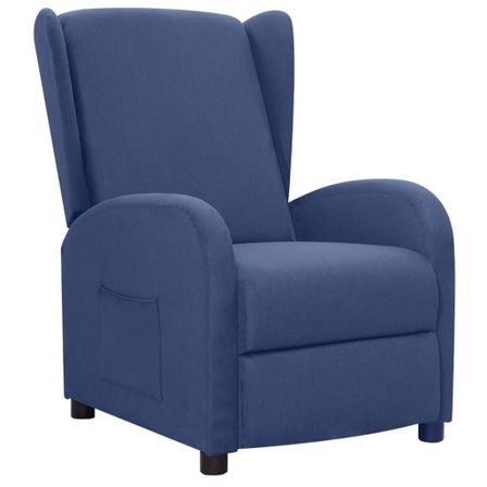 Fauteuil releveur inclinable Bleu Tissu