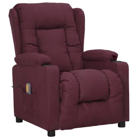 Fauteuil releveur inclinable de massage Violet Tissu 2