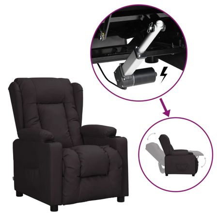 Fauteuil releveur inclinable Noir Similicuir 3